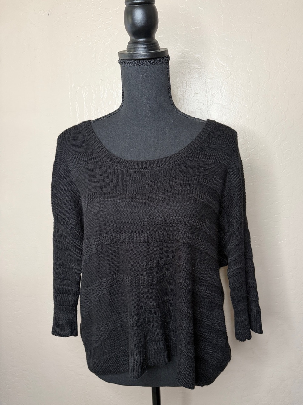 Love By Design Black Scoop Neck Lightweight Knit Sweater